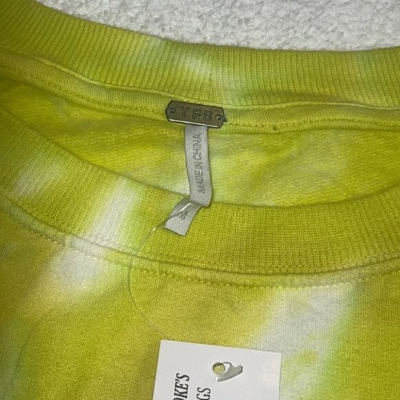 Young Fabulous and Broke green tie dye shoulder pad sleeveless top size Medium - Picture 3 of 10